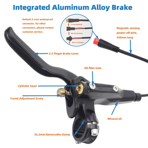 <span class=keywords><strong>Freno</strong></span> de <span class=keywords><strong>Disco</strong></span> Hidráulico para Bicicleta Eléctrica de Litio AFTFA, Corte Magnético Automático, <span class=keywords><strong>Freno</strong></span> Hidráulico de 4 Pistones - Product Image 2
