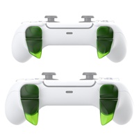Clear Green Blade 2 Pasang Pengatur Perbaikan Game, Tombol Bahu, Ekstensi Bumper, Trigger Extender untuk Kontroler Ps5