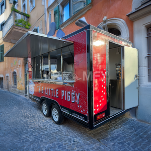 OEM Mobile Business Small Fast Food Cart Towable Food Trailer with Full Kitchen Aluminum Fiberglass Chips for Usa - Product Image 3