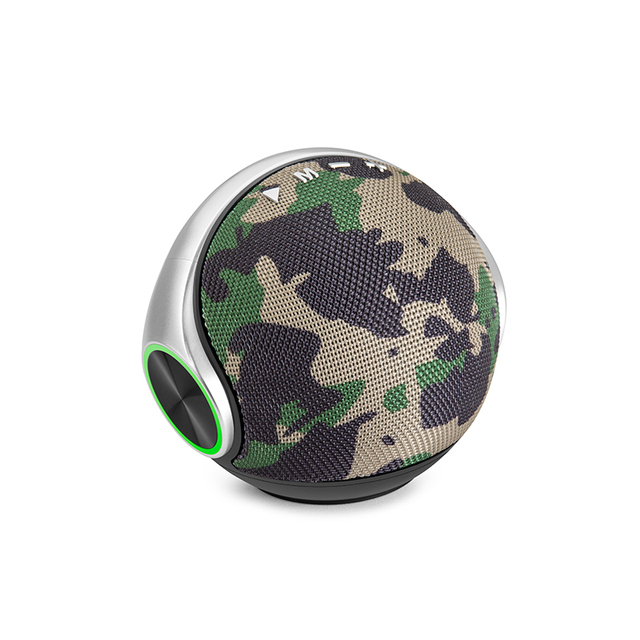 KENUO Round Ball Fabric Cloth 8W Long Playing Outdoor Hifi RGB Wireless Mini  Portable Speakers