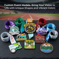 Médaille sportive 3D personnalisée en alliage de zinc pour marathon 5K, football, taekwondo, natation – Récompense de fin de course – Médaille métallique – Usine OEM ODM