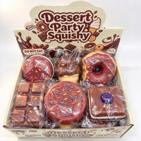 Jouet Squishy en PU Façon Donut Fait Main en Gros, Mousse à Remontée Lente, Anti-Stress, Jouet Sensoriel Alimentaire Simulé, Cadeau Nouveauté pour Enfants