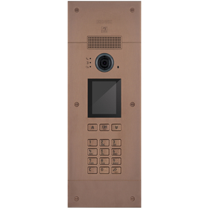 Targa Pixel Up A/V <b>IP</b> Copper Door Intercom 42cm Height 16.5cm Length With <b>Camera</b> And Keypad For Secure Entry - Product Image 1