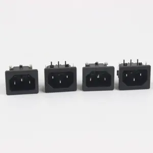Iec Connector 3 Pin Snap Type AC-05 Connector Ac Stopcontact C14 Ac Stekker Voor Pcb