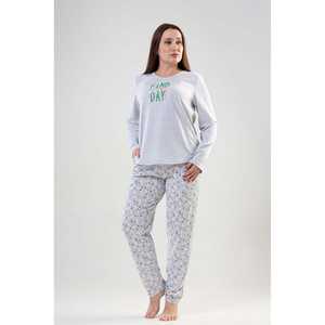 Conjunto de Pijama BAYAN XXL con Cuello Redondo y Manga Larga, Estampado Floral de Lujo, Spandex con Bolsillo Ovalado para Uso en Casa en Invierno - Product Image 4