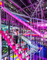Aire de jeux intérieure pour enfants sur le thème de l'océan, labyrinthe multi-niveaux, toboggan tubulaire, piscine à balles pour centre commercial pour enfants FEC