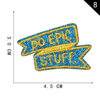 Patch Bordir Setrika Kustom Weshine Shiny Benang Emas Ramah Lingkungan Bahan Felt Nonwoven PVC Desain Hati Bunga Topi-No