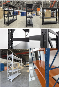 Étagère de rayonnage sans boulon empilable d'entrepôt de magasin enduit de poudre industrielle en métal personnalisé de haute qualité