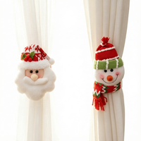 Bracelet à pression de Noël SIHE SDJ659, Père Noël et Bonhomme de neige en peluche, ornement de fête