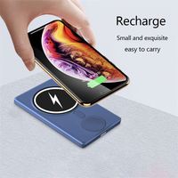 Banques d'alimentation sans fil magnétiques chaudes 5000mah Powerbank Mini batterie magnétique arrière Ultra mince batterie externe pour i Phone Watch 2023 nouveau