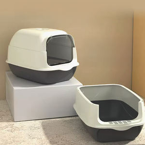 Nuova-2025 di alta qualità grande lettiera per gatti completamente chiusa con guscio in materiale PP, copertura per gatti - Product Image 1