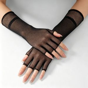 Gants d'été pour femmes HZS-26010, en maille filet, mitaines à doigts complets, gants de mariée en dentelle tendance pour filles - Product Image 6