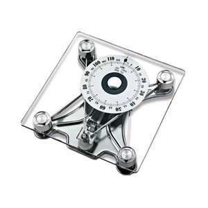 Báscula de Baño Mecánica Redonda de Vidrio Transparente con Capacidad de 120 kg, Báscula de Medición de Peso Duradera - Product Image 5
