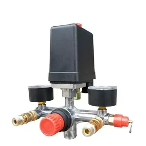 95-125PSI Air Compressor Pressure Switch Control Valve Manifold Regulator Gauges Relief Pneumatic Parts