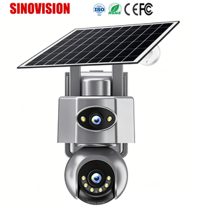Caméra solaire PTZ 4MP WiFi AOV à double objectif, vision nocturne couleur, détection de mouvement PIR, panneau solaire et <span class=keywords><strong>batterie</strong></span> V380 Pro - Product Image 1