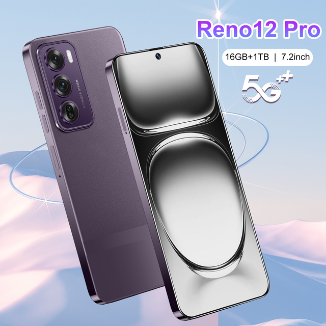 Hot Sale Reno 12 Pro 5G Smartphone 7.2-Inch HD OLED 120Hz 108MP Global Dual SIM 16GB+1TB 100W Quick Charge Deca Core Spanish