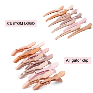 Pinzas para el Cabello con Logotipo Personalizado, Color <span class=keywords><strong>Caramelo</strong></span>, para Peluquería y Maquillaje, Pinza <span class=keywords><strong>de</strong></span> Pico <span class=keywords><strong>de</strong></span> Pato Duradera para Mujer - Product Image 1