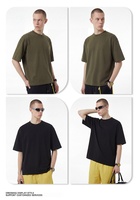 T-shirt ample vintage 100 % coton épais 400 g, personnalisable avec logo, vente en gros, style streetwear américain rétro