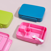 Nouveaux produits, boîte à lunch bento pour enfants, fabriquée sur mesure en usine, réutilisable, 1000 ml, écologique, sans BPA, de qualité alimentaire, en PP, étanche, utilisable au micro-ondes