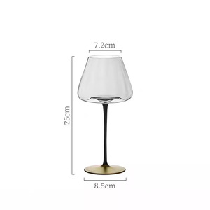 Verre à <span class=keywords><strong>vin</strong></span> <span class=keywords><strong>rouge</strong></span> rétro de luxe léger, avec anse noire anti-salissure et nœud papillon, en cristal de Bourgogne de haute qualité pour <span class=keywords><strong>vin</strong></span> blanc - Product Image 5
