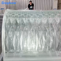 Panneau mural à bulles en acrylique sur mesure, grande taille, haute transmission lumineuse, tailles personnalisables pour séparateurs de pièce
