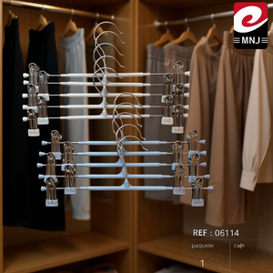 Mnj Pant Hangers With Clips 5 Pcs Per Box For Pants And Skirts - Product Image 1