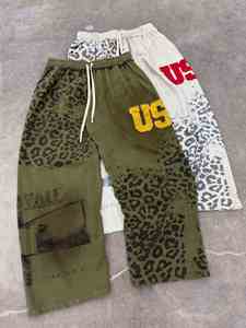 Men French Terry Vintage Zipper <b>Hoodie</b> Oversized Custom <b>Print</b> <b>Leopard</b> Camo Graphic Zip <b>Hoodie</b> Acid Wash Distressed Zip up <b>Hoodie</b> - Product Image 4
