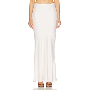 2025 Mùa Xuân/Mùa Hè Mới Châu Âu Mỹ Phong Cách Phụ Nữ Của Giản Dị Mid-Length Polyester Váy Đơn Giản Lụa Giống Như Dài Váy Cho Xuất Khẩu - Product Image 1