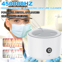 Nouveau 45KHZ ultrasons nettoyage bijoux montre lavage dentaire fausses dents aligneur retenue bouche garde ultrasons prothèse dentaire nettoyant