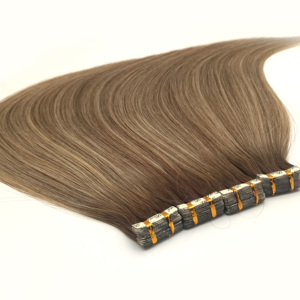 Extensiones de cabello humano alineadas con cutícula Natural cruda 100%, cinta de doble cubierta en extremos de cabello súper doblemente dibujados invisibles - Product Image 3