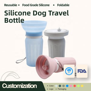 <span class=keywords><strong>Bottiglia</strong></span> d'Acqua Portatile in Silicone per Cani, Pieghevole, per Passeggiate, Escursioni e Attività all'Aperto, 550ml - Product Image 1