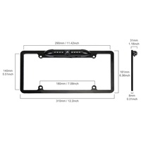 Caméra de recul multi-vues HDR pour plaque d'immatriculation de voiture américaine, étanche IP69, avec support de plaque d'immatriculation