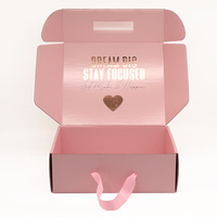 Caja de Cartón Corrugado Rosa para Envíos, Embalaje de Cosméticos y Regalos, con Diseño Personalizado y Logotipo Gratuito