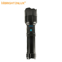 Lampe torche puissante à haute luminosité, super brillante, avec batterie externe intégrée, 1000 lumens, zoom puissant, LED rechargeable, laser blanc