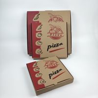 Boîtes à pizza rigides pliables portables en kraft écologiques personnalisées en gros, boîtes à emporter en carton ondulé épaissies multi-tailles