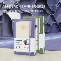 Agenda 2027 A6 « I Am Dead » – Journal de planification de la fin de vie, couverture en tissu magnétique, reliure thermique A5, 120 feuilles, personnalisable