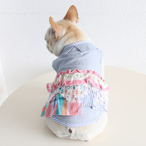 JXANRY Ropa de Estilo Vaquero Francés para Perros, Conjunto Simple y Cómodo de Verano y Primavera para Parejas de Bulldogs Ingleses y Corgis - Product Image 4