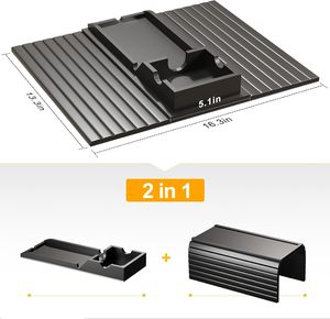 <span class=keywords><strong>Mesa</strong></span> Auxiliar Plegable Antideslizante Desmontable Negra 2 en 1 para Sofá, Bandeja para Brazo de Sofá con Portavasos para Bebidas, Control Remoto de TV y Bandejas de Almacenamiento para Aperitivos - Product Image 6