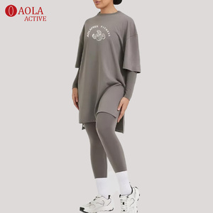 Aola Maßgeschneidertes Hochwertiges Islamisches Bescheidenes Sport-T-Shirt in Großen Größen für Damen – Locker Sitzendes Oberteil für Training, Laufen und Fitness im Herbst/Frühling - Product Image 2