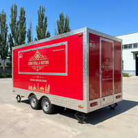 Remorque de restauration entièrement équipée pour la vente de glaces et de snacks, en acier inoxydable personnalisé, résistante à la rouille, pour usage extérieur, remorque à hot-dogs