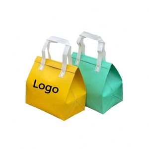 Sac isotherme portable personnalisé avec logo de dessin animé, petit sac à repas non tissé, imperméable, pliable pour pique-nique et transport de nourriture - Product Image 1
