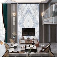 Offre Limitée : Panneau Mural en PVC Effet Marbre Artificiel, Étanche, pour Décoration Intérieure d'Appartement, Plaques UV