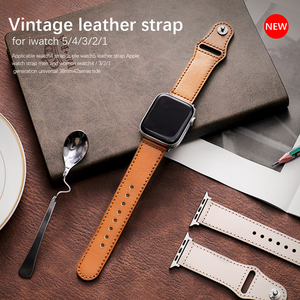 <span class=keywords><strong>Correa</strong></span> Vintage genuino cuero lazo reloj banda <span class=keywords><strong>Apple</strong></span> <span class=keywords><strong>Watch</strong></span> SE Serie 6 5 con iWatch banda <span class=keywords><strong>44</strong></span> 42 <span class=keywords><strong>mm</strong></span> - Product Image 2