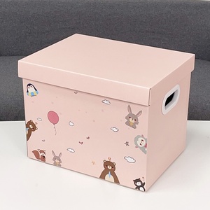 Boîte de rangement en carton pour jouets, vêtements, chaussettes, sous-vêtements et livres pour enfants, grande, haut de gamme, écologique, réutilisable, portable, avec design gratuit - Product Image 2
