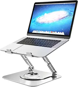 Computer Notebook Holder Home Office Metal Adjustable Laptop Stand With 360 Rotating portable laptop display stand