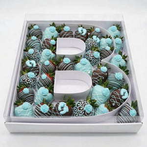 Caja de Cartón Rígido Desechable Blanca con Forma de Letra del Alfabeto, Tapa Transparente para Sushi, Papas Fritas, Comida para Bebés, Azúcar - Product Image 1