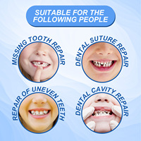 Perles de réparation dentaire moulables pour la fixation et le remplissage des dents manquantes ou cassées, outils de réparation de prothèses dentaires à ajustement parfait