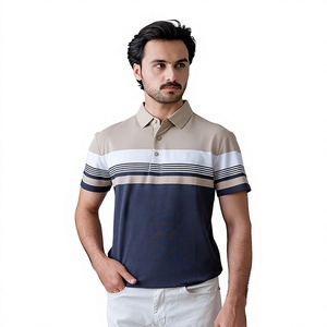 Camisas de Hombre Lisas, Tejido de Punto Suave, Diseño Ligero y Transpirable, Mezcla de Poliéster y Algodón, Manga Corta, Cómodas para Uso Diario Informal - Product Image 1
