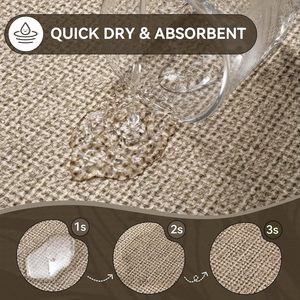 Tapis de salle de bain rectangulaire en fibre de polyester, absorbant, antidérapant, séchage rapide, pour salle de bain - Product Image 3