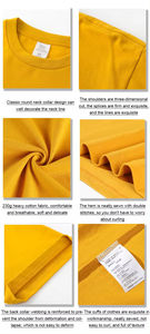 Unisex Plain Tshirt Oversize <b>High</b> Heavy100% Cotton 320gsm Small <b>Neckline</b> Streetwear Custom Logo <b>T</b> <b>Shirt</b> Tee - Product Image 3